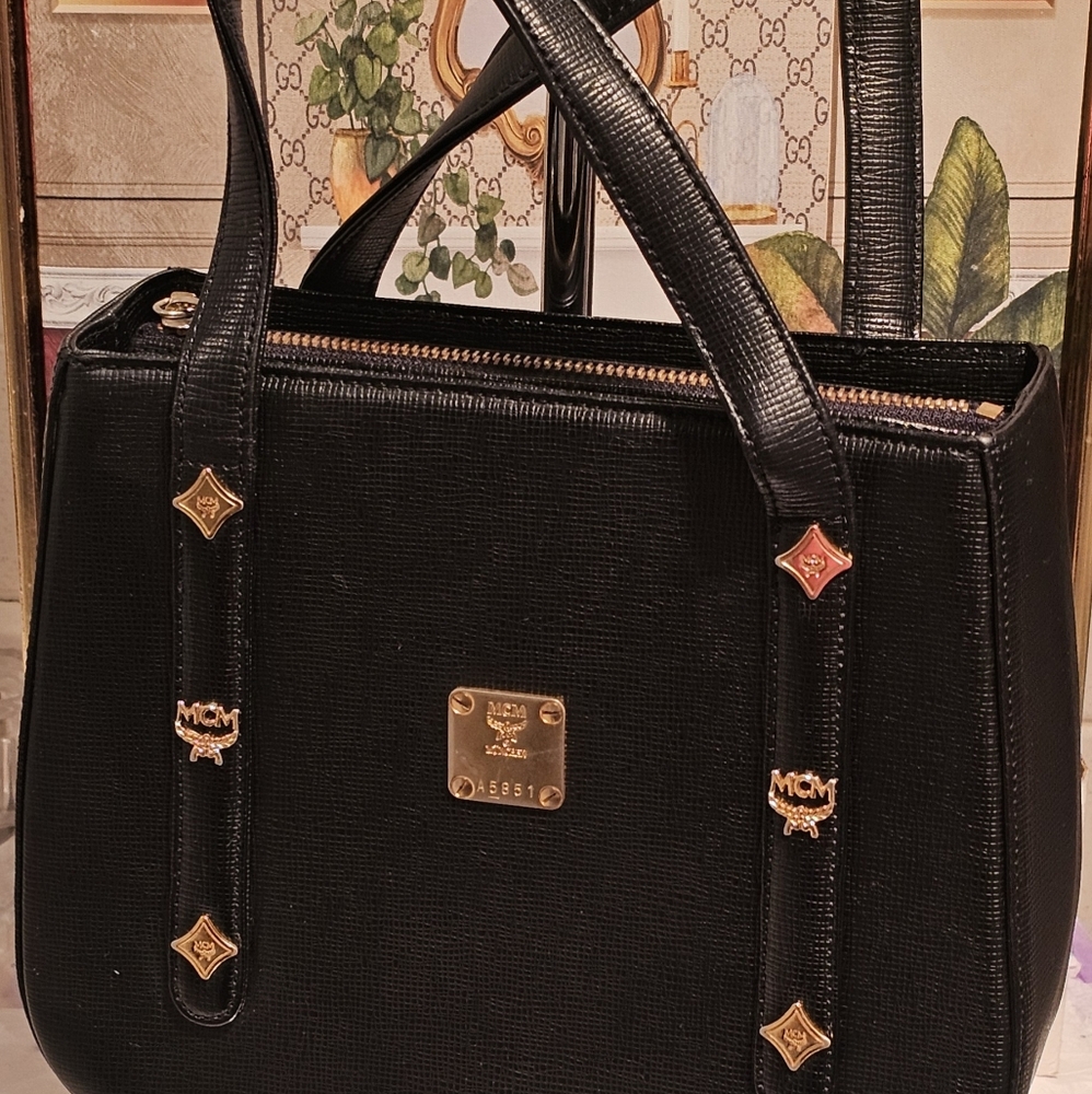 MCM MINI BOSTON LEATHER BAG - GERMANY